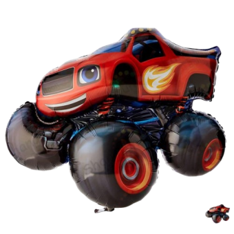 Фольгированный шар Джип Monster Truck красный  УП 36"(вспиш)