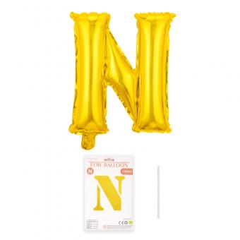Шарик буква "N" золото 32" 80 см (УП)