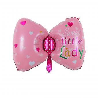 Фольгированный бант розовый Sweet little lady 47*78cm Китай УП
