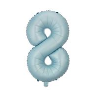 Цифра 8 средняя 32" (80 см) нежно голубая Baby blue (УП)