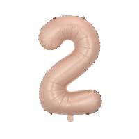 Цифра 2 средняя 32" (80 см) нежно розовая Baby pink (УП)