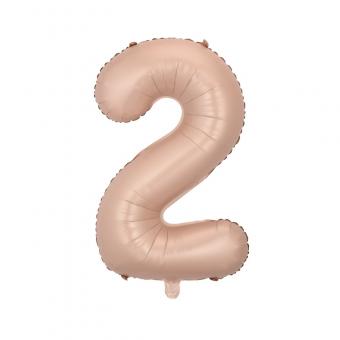 Цифра 2 средняя 32" (80 см) нежно розовая Baby pink (УП)