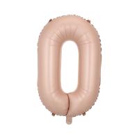 Цифра 0 средняя 32" (80 см) нежно розовая Baby pink (УП)