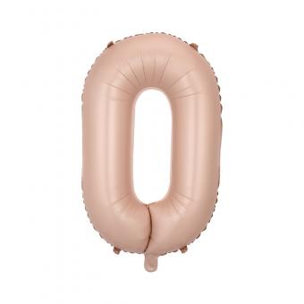Цифра 0 средняя 32" (80 см) нежно розовая Baby pink (УП)
