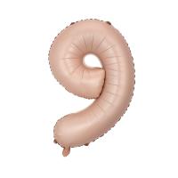 Цифра 9 средняя 32" (80 см) нежно розовая Baby pink (УП)