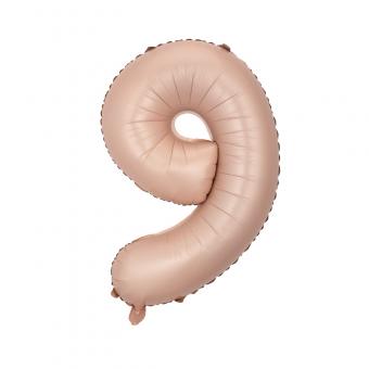 Цифра 9 средняя 32" (80 см) нежно розовая Baby pink (УП)
