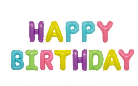 Happy birthday 13 шт., яскравий мікс (40 см.)