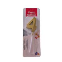Свеча 3D 5см. золото "4"