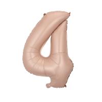 Цифра 4 средняя 32" (80 см) нежно розовая Baby pink (УП)
