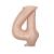 Цифра 4 средняя 32" (80 см) нежно розовая Baby pink (УП)