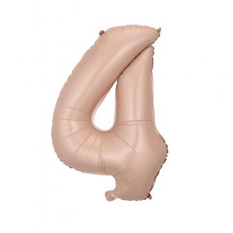 Цифра 4 средняя 32" (80 см) нежно розовая Baby pink (УП)