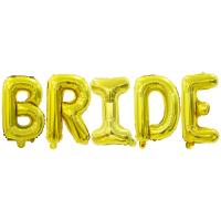 Фольгированная надпись BRIDE 40" (100 см) золото
