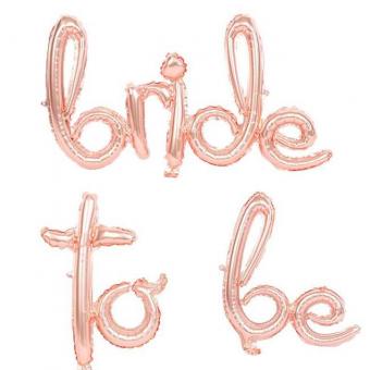 Надпись BRIDE TO BE 16"(40см) розовое золото (цельные)