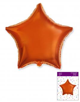 Звезда в упаковке 18"(45х45см) оранжевая FLEXMETAL