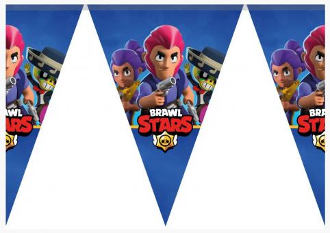Бумажная гирлянда треугольник Brawl stars