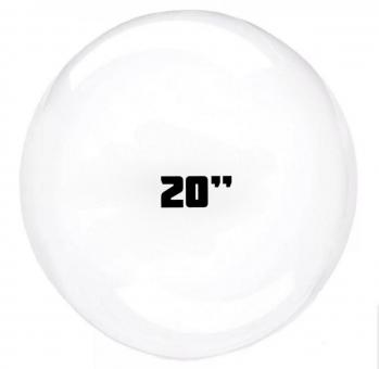 Шарик Bubble прозрачный 20" (50см.) (Bobo) красная пачка