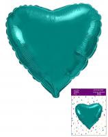 Сердце в упаковке 18"(45х45см) бирюза FLEXMETAL