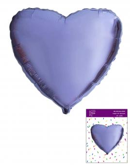 Сердце в упаковке 18"(45х45см) сиреневое FLEXMETAL