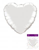 Сердце в упаковке 18"(45х45см) белое FLEXMETAL