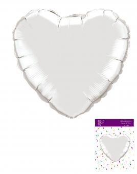 Сердце в упаковке 18"(45х45см) белое FLEXMETAL