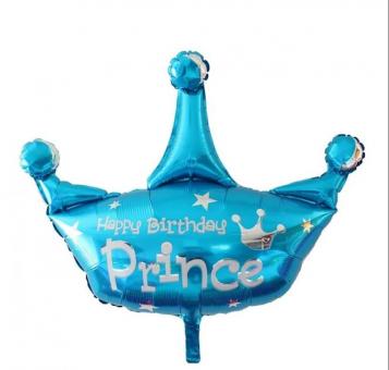 Шарик корона большая Prince (синий №2) (УП)