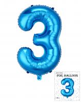 Цифра 3 синяя 40см (УП)