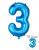Цифра 3 синяя 40см (УП)