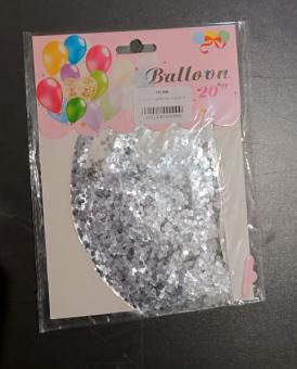 Bubbles с серебряным конфетти 20"(не растянутый)