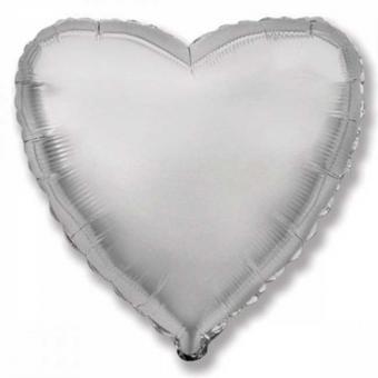 Сердце 18 дйюмов(45х45см) серебро FLEXMETAL