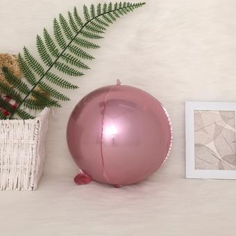 Шарик фольгированный куб(сфера) розовый 10"