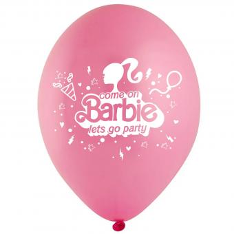 Латексный шарик с рисунком Barbie (Барби) розовый 12" 30см